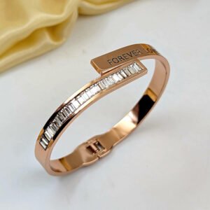 Floral Charm Bangle Bracelet